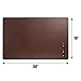 Dacasso Pad Without Side Rails Luxury Leather Blotter for Writing-Executive Desk Surface Protector, 30” x 19”, Chocolate Brown