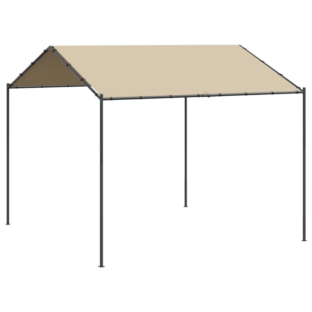 Pawilon ogrodowy, beżowy, 3 x 3 m, stal i materiał