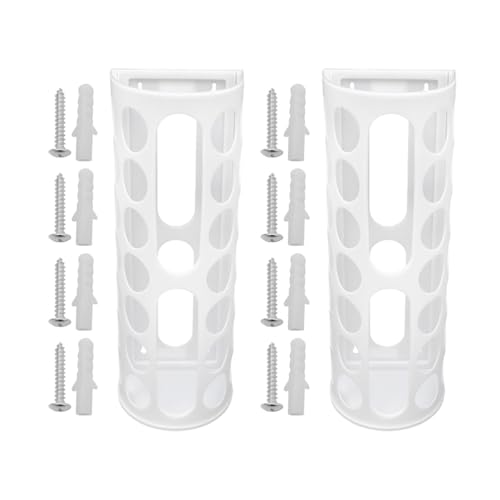 Atelier encombré ? Fixez ce support rouleaux vinyle mural adhésif blanc à 14 trous - 2