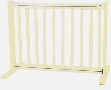 20 Inch All Wood Small Free Standing Gate - Warm White