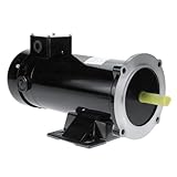 LuckyHigh Permanent Magnet DC Motor 1 HP Electric Motor 1750 RPM 90V with 2 Carbon Brushes (Black)