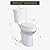 21 Inch Tall Toilet, Two-Piece ADA Elongated Bowl Toilet with Soft-Close Seat & Comfort Height, S-Trap, Powerful Siphon Jet Dual Flush (1.1/1.6GPF), 12" Rough-In for Bathrooms White