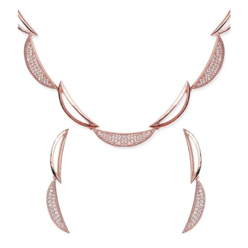 Image of Rubans Necklace Set American Diamond Cubic Zirconia Jewellery Gift for Women & Girls