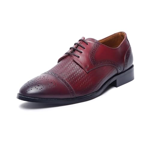 Image of LOUIS STITCH Formal Shoes for Men | Genuine Leather, Stylish Lace-Up for Business, Office, Party & Wedding (LSEUWEOX )