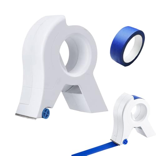 QKEPCY Masking Master Maler-Klebebandspender Tragbares Abdeckset mit Klebeband Geeignet für Zierleisten Böden Fenster und Türrahmen