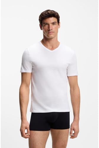BOSS Hugo Herren T-Shirt Vn 3p Co T-Shirt, White 100,S – Ansicht 4