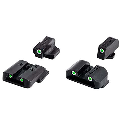 Truglo Tritium Handgun Glow-In-The-Dark Night Sights For Smith & Wesson M&P Series Pistols & Tritium Handgun Glow-In-The-Dark Night Sights For Glock Pistols, Glock 17, 17L, 19, 22, 23, 24 And More #TOP2