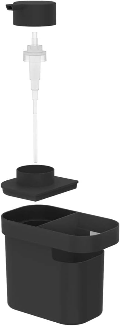 OU DT 550 PTF Dispenser de Detergente e Organizador Trium, Preto Fechado, 650 ml