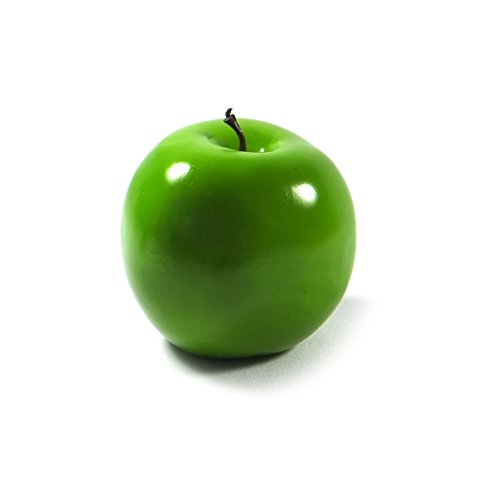 6pc Artificial Granny Smith Apple Apples - Plastic Green Fruit - Six Pieces