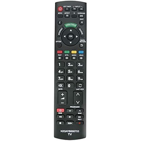 ALLIMITY N2QAYB000753 sub N2QAYB000673 Remote Control Replaced for Panasonic Viera Internet TV TX-L32D25BA TX-L32D25E TX-L32D28EP TX-L32D28ES TX-L32E30E TX-L32E31B TX-L32E5B TX-L32E5E TX-L32E5Y Cover
