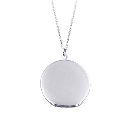 POWER WING Round Locket Necklace That Holds Pictures Circle Living Memory Lockets Women Jewelry Rose Gold Tone