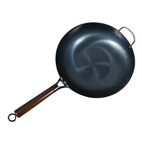 Wok de Hierro con Mango de Madera 12 Pulgadas miniatura 1