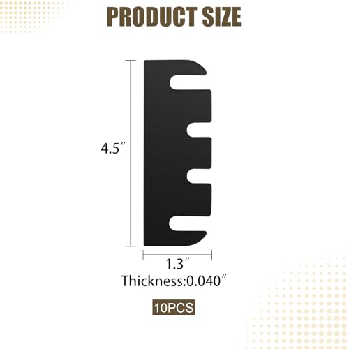 Image of Door Hinge Shims 10 Pack - 0.040 Inch Thickness, 4.5 Inch Hinge Shims | Do not remove the hinge, simply loosen the screw, stick on the gasket, and readjust the tightness