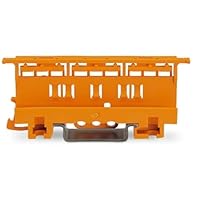 WAGO Befestigungsadapter 221-510 | Befestigungs-Adapter der Serie 221 (6 mm²), zur Montage auf TS 35, 10 Stück, für Schraubbefestigung, orange