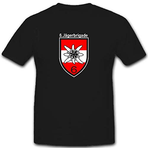 T-shirt armée autrichienne blason JgBrig6 noir vêtement militaire 3XL
