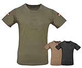 Commando Industries Tropenunterhemd BW Unterhemd Tropen Shirt mit Abzeichen Armee Shirt (Oliv6/L)