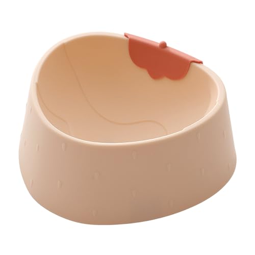 Ciotola in plastica per animali domestici, modellazione a fragola, stile semplice, anti-fuoriuscita, ciotola per cani e gatti, 800 ml, grande capacità, MpE191 (rosa, taglia unica)