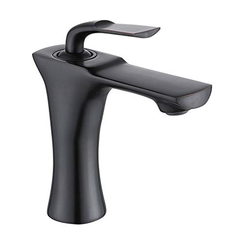 Robinet d'eau brossé noir pour lavabo moderne et toilettes