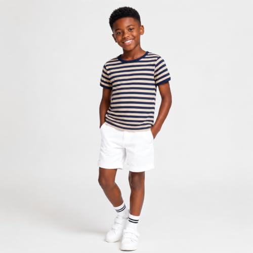 Image of Mud Kingdom Boys Girls T-Shirts Rainbow Stripe Cotton Unisex Top