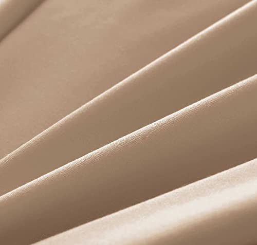Singh'S Textiles 700 Thread Count 4Pc Sheet Set 100% Egyptian Cotton Emperor/Wyoming King (84 Inch X 84") Beige Solid Fit Up To 10-12 Inch Deep Mattress thumb #4