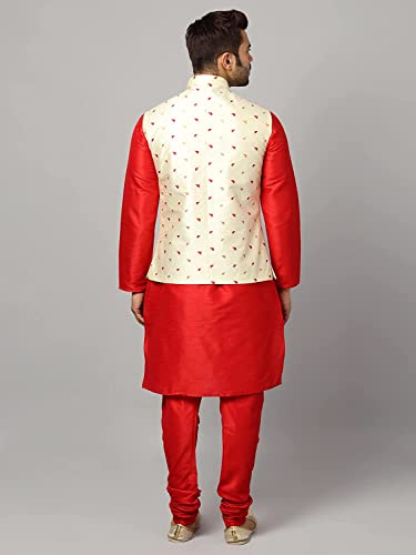 Image of Uri and MacKenzie Men's Silk Blend Kurta Pajama with Designer Ethnic Nehru Jacket /Modi Jacket