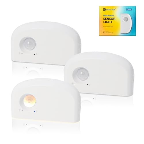 DAZZY DOT Motion Sensor Night Light 3 Pack Rechargeable LED Stair Lights