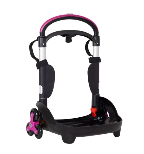 Seven Carrello Trolley Portazaino Be Box Flex 3 Ruote, Fucsia, Accessori Zaino, Scuola Elementare, Per Bambina