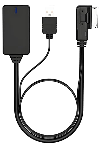 NEWNEWLIU Bluetooth 5.0 Adapter Audio Receiver for Audi,AMI MMI Bluetooth Car Kits Music Interface Cable,Wireless Audio Music Interface Cable Adapter for MMI 2G 3G 3G+ System VW Audi A5 8T A6 4F A8 4E