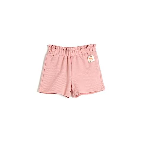 Koton Baby Girls' Pink Cotton Shorts Cover