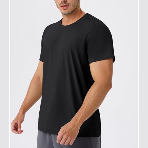 Mens Cooling Ice Silk Running Shirt Quick Dry Short Sleeve Athletic Gym T-Shirts UPF50+ Outdoor Workout Running Tops3