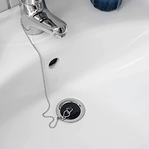 Stöpsel Kette,Badewanne Stöpsel Kette,Kugel Typ Stecker Ketten,Badewanne Sinken Stopper Kette,Edelstahl Stecker Kette,mit S Haken für Becken Badzubehör,Badewanne Sinken Stöpsel Kugel Kette Ersatz,3PCS