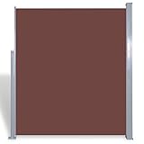 toldo lateral retractil bauhaus Color: gris oscuro (postes), marrón (toldo)
