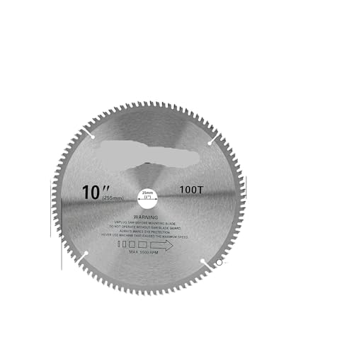 250mm Circular Carbide Saw Blade 10" Wood Cutting Disc 100/120T Tipped Cutter Woodworking Tools for Aluminum(100T)