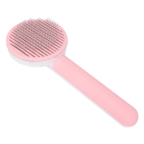 Annjom Cepillo para Gatos, función de Masaje con Peine para Gatos Conveniente para Perros Rosado Cover