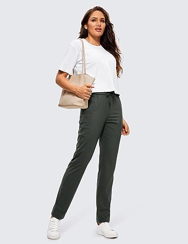 CRZ YOGA Calças de moletom alongadas femininas com cordão e cordão. Calça esportiva de viagem com bo