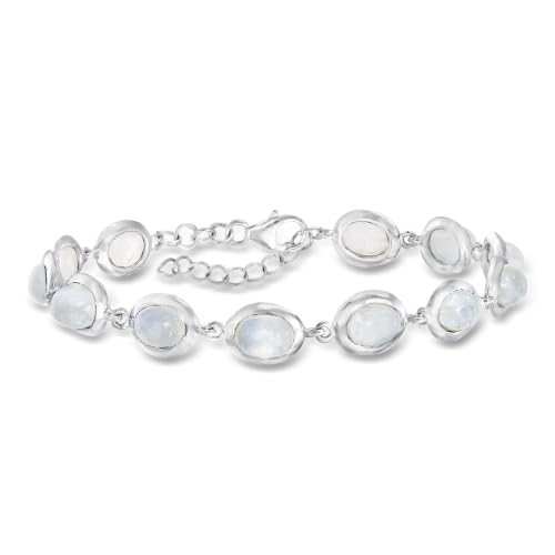Ross-Simons Moonstone Bracelet in Sterling Silver. 7 inches