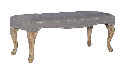 Linon Amira Cabriolet Bench, Gray