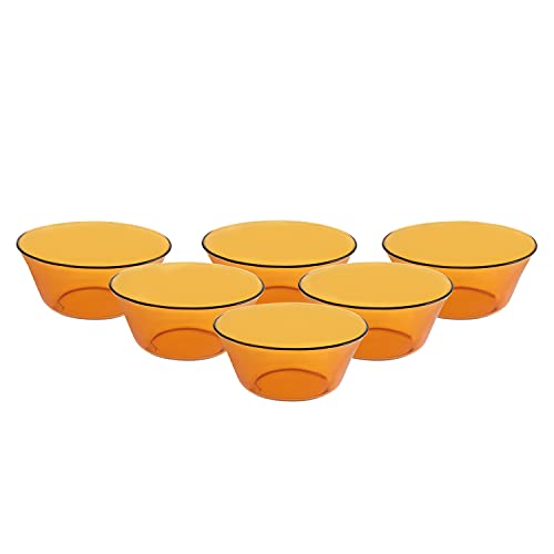 Image of Duralex LYS Amber Table Bowl 17 cm 6 Pcs - 910 ML (2007DF /6), Medium