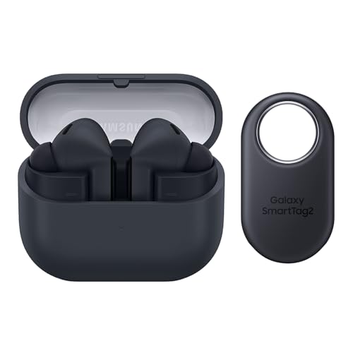 Image of SAMSUNG Galaxy Buds 3 FE (2025) + Galaxy SmartTag2, True Wireless Bluetooth Earbuds, Active Noise Cancellation, Powerful Sound, Clear Calls, Long Lasting Battery, Black [US Version, 2 Year Warranty]