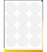 Amazon.com : 8.5" x 11" Full Sheet Label Sticker Paper for Laser ...