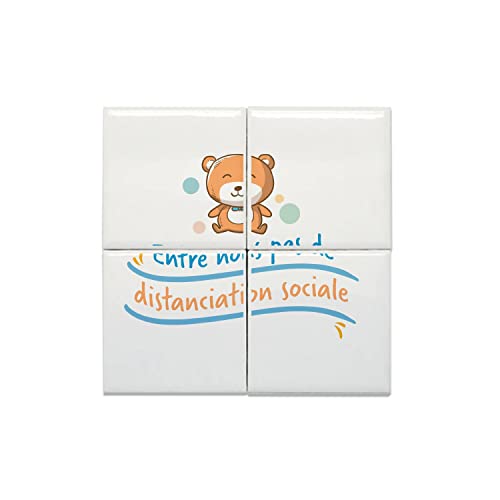 Carreaux Céramique Décoratif 15,2x15,2 cm Doudou Mignon Lot de 4