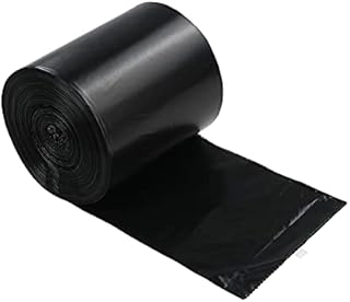 Lesbye 2 Rolls Black 60 L Bin Bags Liners, Large Trash Bin Liners, Wastebasket Trash Can Liners for Kitchen/Office, 100 Bags, f
