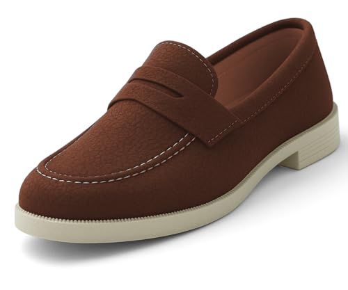 Image of Kraasa Men Premium Driftor 2.0 Block Heel Loafers for Mens, Causals| Lighweight Slip-On's | Soft Cushioned Insole | Super Flexible, Comfortable for Men