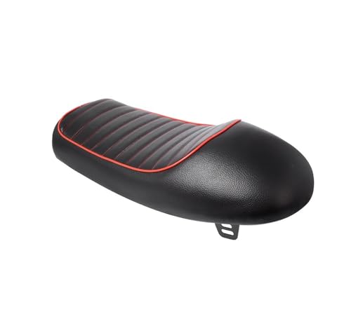 Selle plat moto universelle en cuir synthétique robuste pour finitions soignées