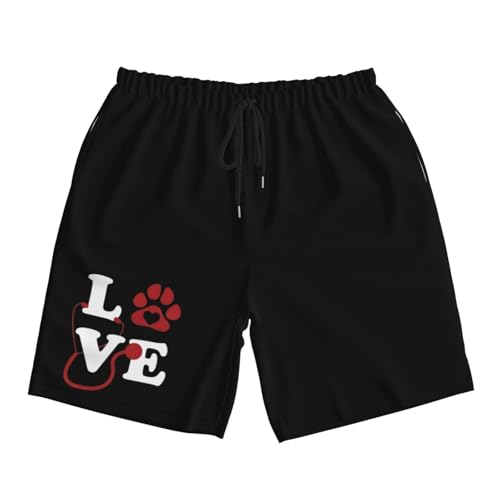 Love Veterinary Medicine Men's Quick-Dry Board Shorts 7