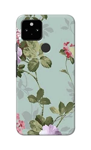 Image of Printed Hard Back Cover Case for Google Pixel 5 Back Cover (Floral Painting) -702