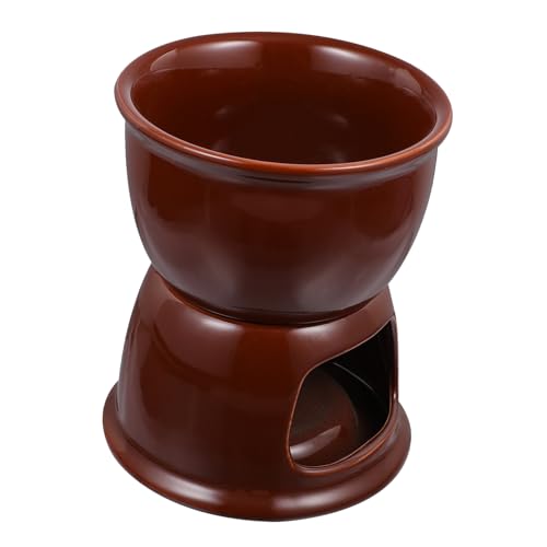 TIDTALEO Fonduta in Ceramica Per Cioccolato e Formaggio, Pentola Calda Casalinga Candela, Pentola Scaldaburro Resistente Alle Macchie Per Momenti Di Cucina Domestica