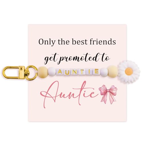 Cute Auntie Keychain Pregnancy Announcement For Aunt Promoted To Auntie New Aunt Gifts