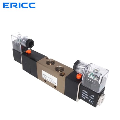Vanne pneumatique 4V330C-10 double solénoïde 3 positions 3/8" BSPT 24V - 4