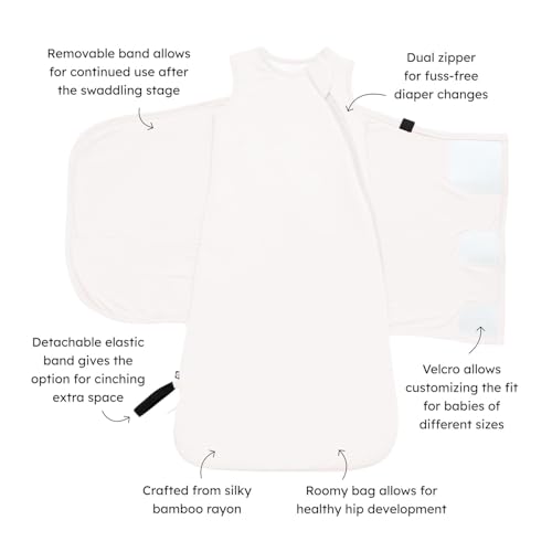 Image of KYTE BABY Unisex Rayon Made from Bamboo Sleep Bag Swaddler for Babies, 1.0 Tog